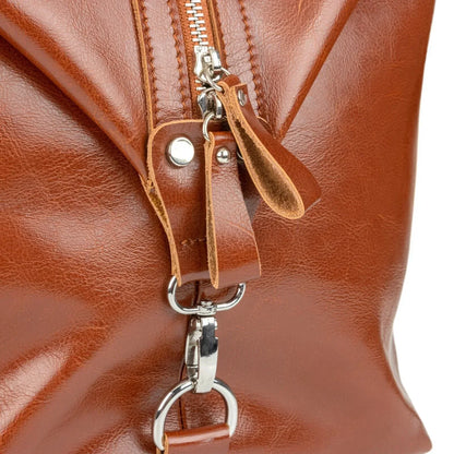 Men's Genuine Leather Weekender Duffel Bag