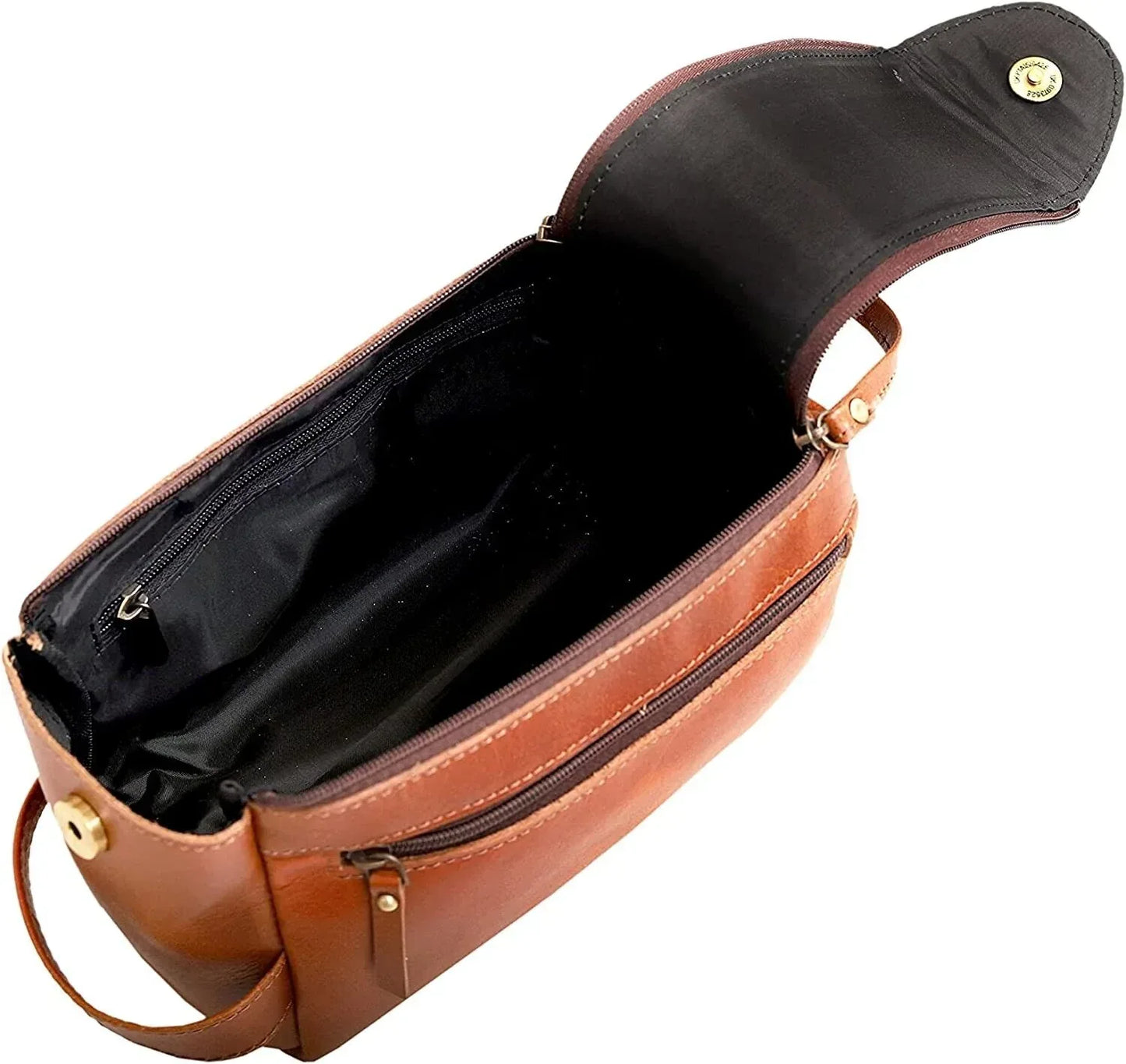 Genuine leather travel organizer men dopp kit