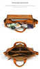 Brown leather messenger bag for men laptop
