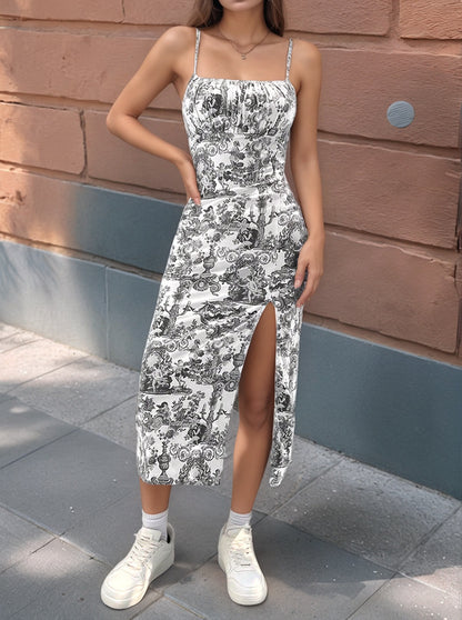 spaghetti strap mini summer dress