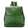 Women’s Designer Genuine Leather Crocodile Pattern Backpack