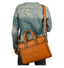Crossbody Laptop Brown Leather Shoulder Bag