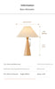 Japanese pleated wooden fabric led table lamp