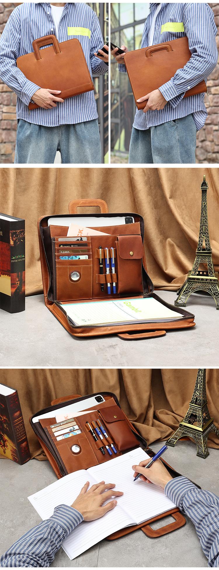 Leather Organizer 13.3-Inch Business Portfolio Case