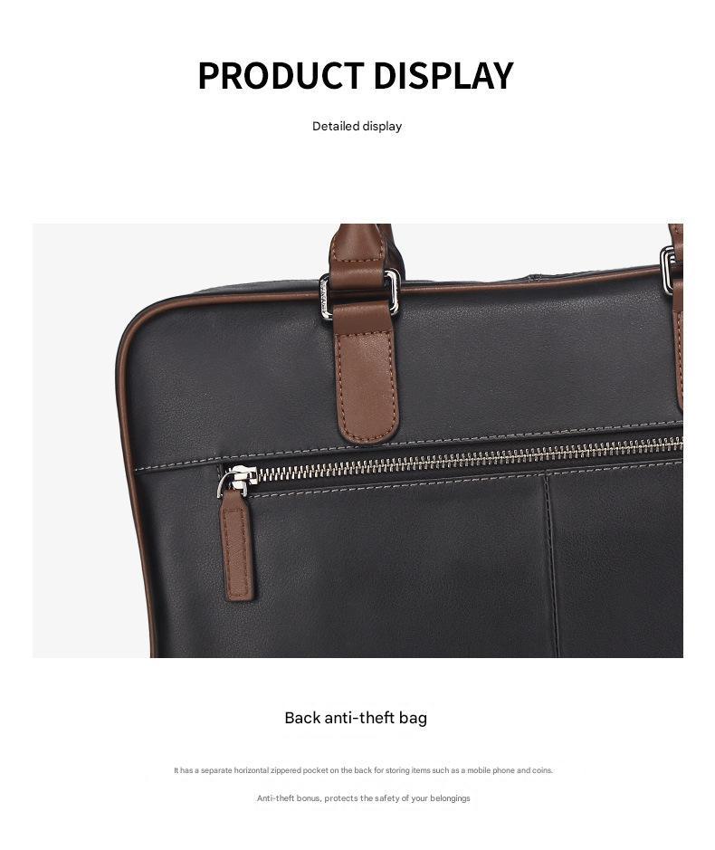 Leather Business Travel Shoulder Bag