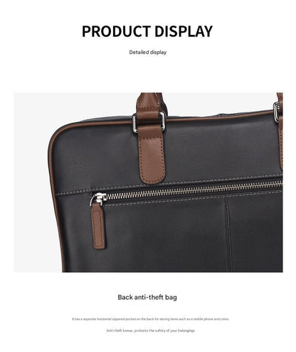 Leather Business Travel Shoulder Bag