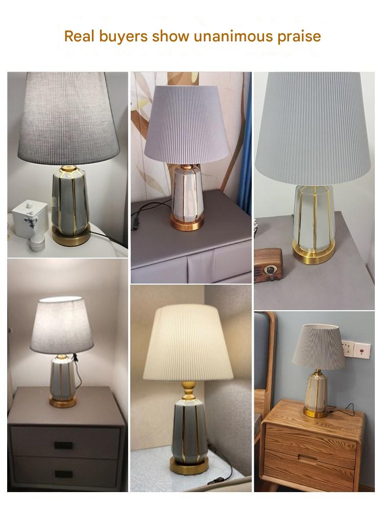 Minimalist ceramic touch table lamp for bedroom