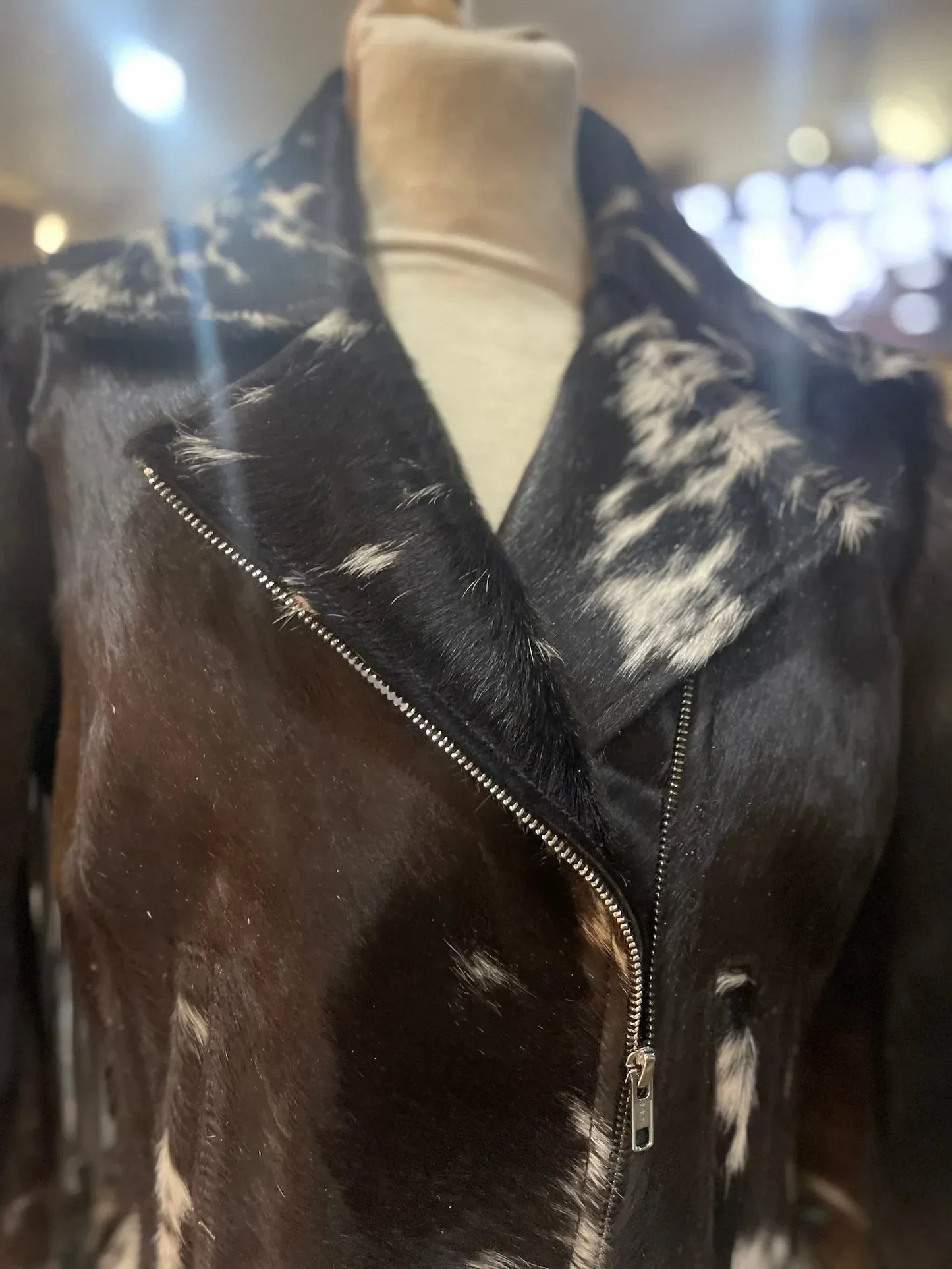 Western Hair On Hide Cowhide Jacket Womens