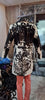 Black and White Cowhide Trench Coat Women