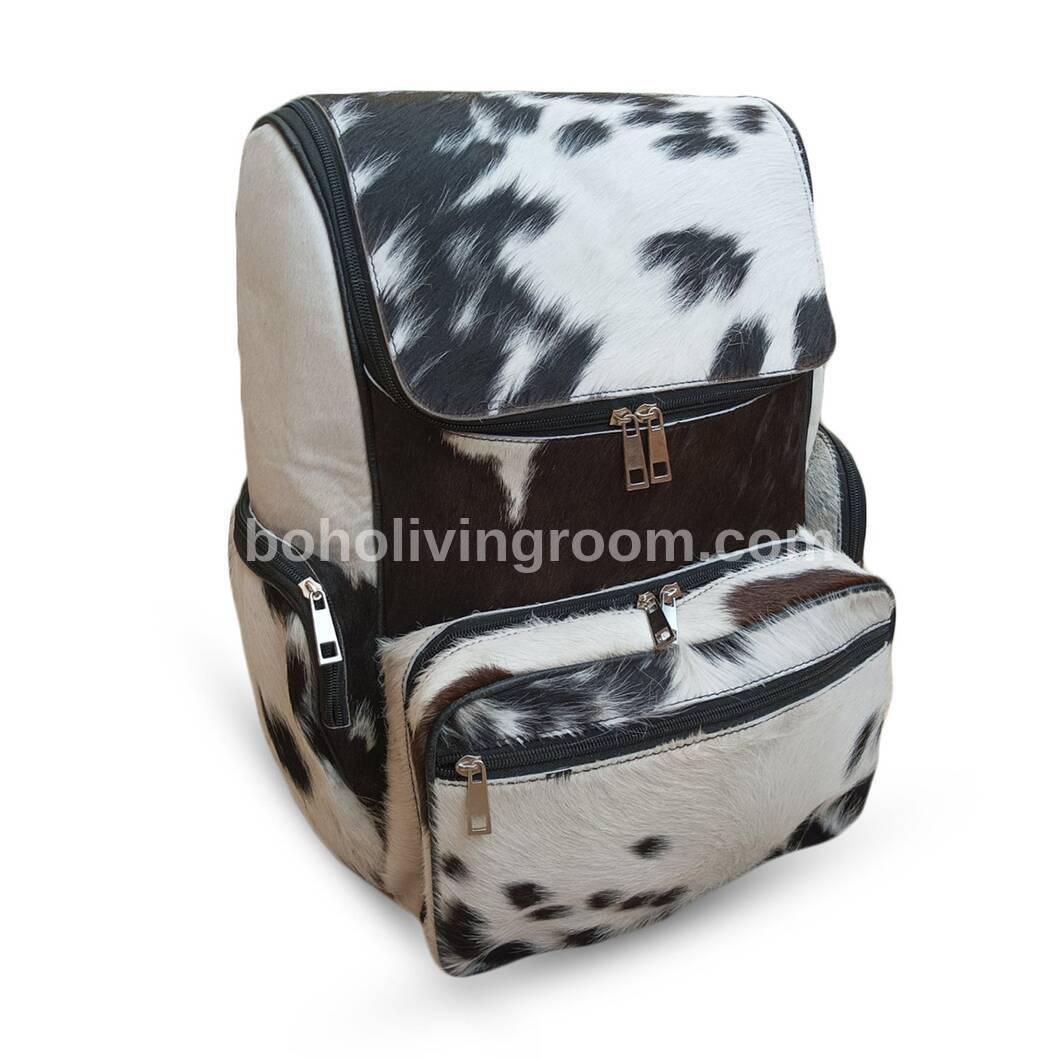 cowhide backpack purse genuine leather