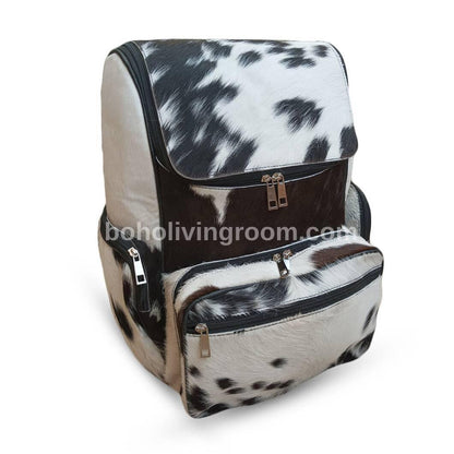 cowhide backpack purse genuine leather