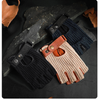 Half finger leather driving gloves