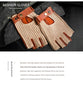 Half finger leather driving gloves