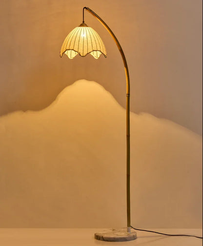 Retro Wabi-Sabi Handmade Bamboo Floor Lamp
