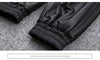 Women Leather Pants High Rise Black Cuff Trousers