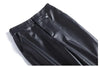 Women Leather Pants High Waist Harem Fit