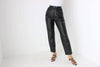 Genuine Leather Women High Waist Pants