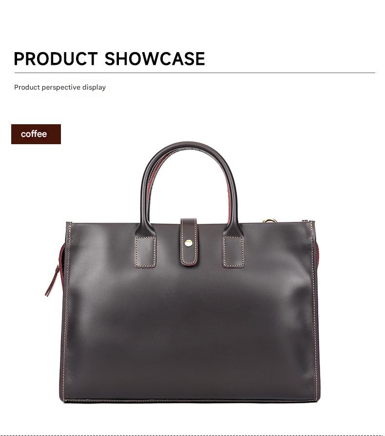Men’s Genuine Leather Business Shoulder Handbag