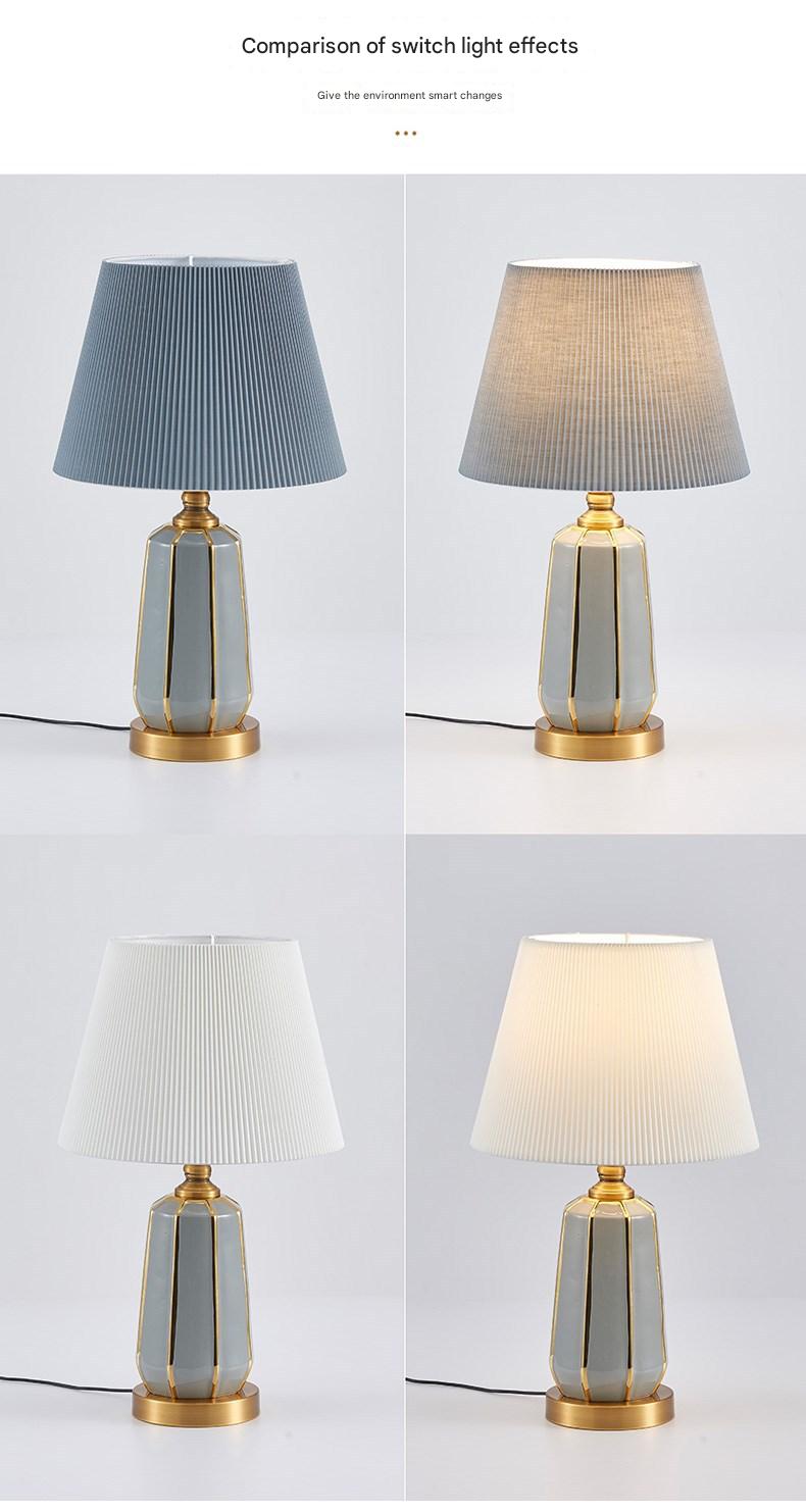 Minimalist ceramic touch table lamp for bedroom