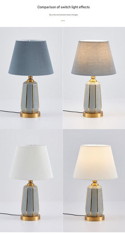Minimalist ceramic touch table lamp for bedroom