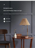 Nordic scandi wooden wireless charging table lamp