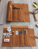 Genuine Leather Artist Pencil Case Roll