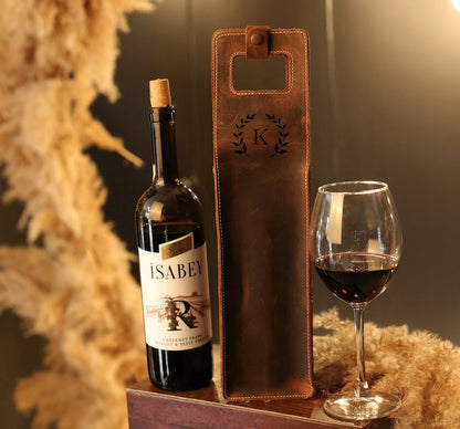 Genuine Leather Bottle Holder