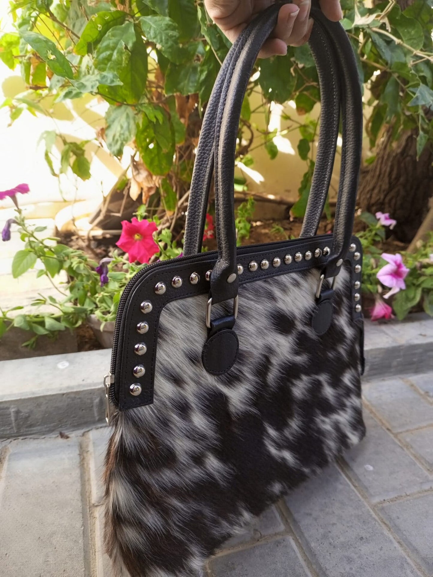 Long Hair Western Cowhide Handbag