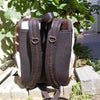 Cowhide backpack purse Tricolor