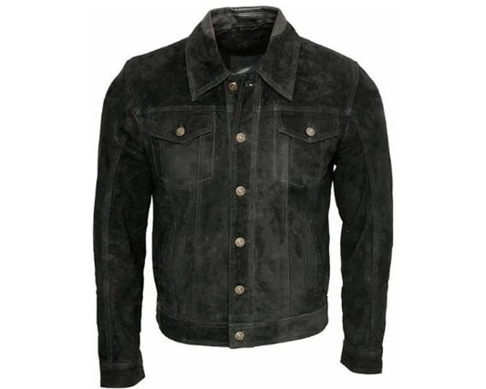 Men's Western Bomber Suede Jacket