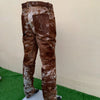 brown men cowhide pants