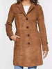 women's suede trench coat
