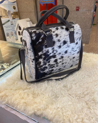 Cowhide Purse Hair-On Pony Skin Handbag