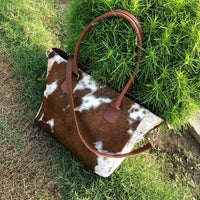 Large Western Cowhide Tote Bag