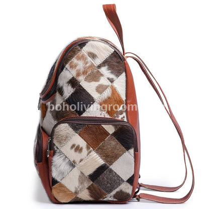 Patchword Cow Skin Diaper Backpack