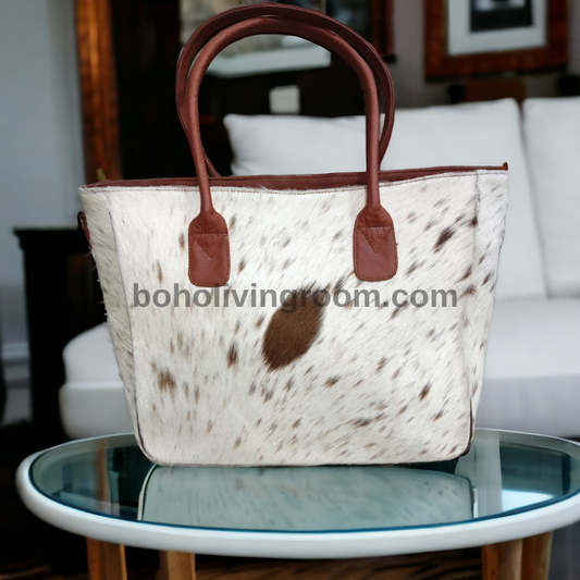 Chic Cowhide Fur Tote Bag