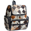 Patchwork Cow Skin Mommy Backpack Purse