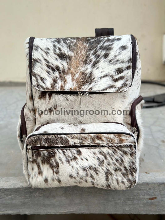 Real Cowhide Laptop Book Backpack