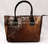 Dark Brown Cowhide Tote Purse