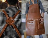 Genuine Leather Waxed Apron Woodworkers Hunters