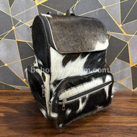 Charcoal Black Cowhide Backpack