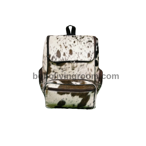 Cowhide Backpack Natural Speckled