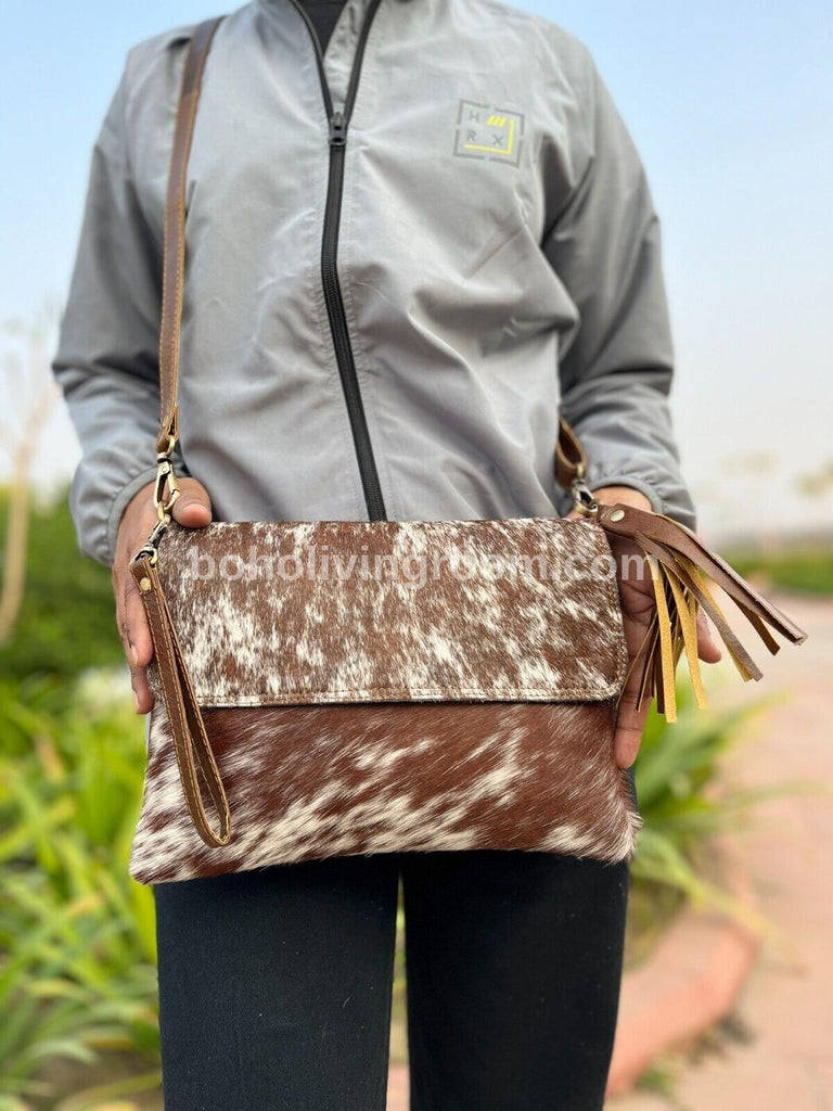 Exotic Cowhide Sling Bag