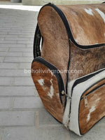 Natural Brown Tan Cowhide Backpack