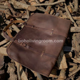 Real Leather Firewood Carrier