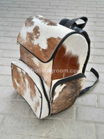 Natural Brown Tan Cowhide Backpack