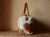 Brown White Cowhide Belt Bag