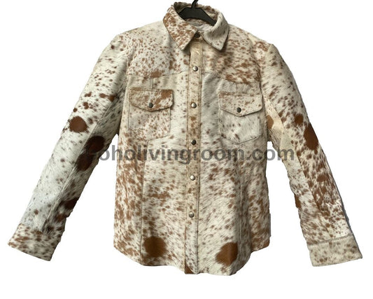 Speckled Hair On Cowhide Coat Jacket