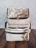 Natural Cowhide Backpack Light Brown Tan White