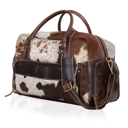 Elevate your gym routine with this cow skin gym bag, designed for active individuals.